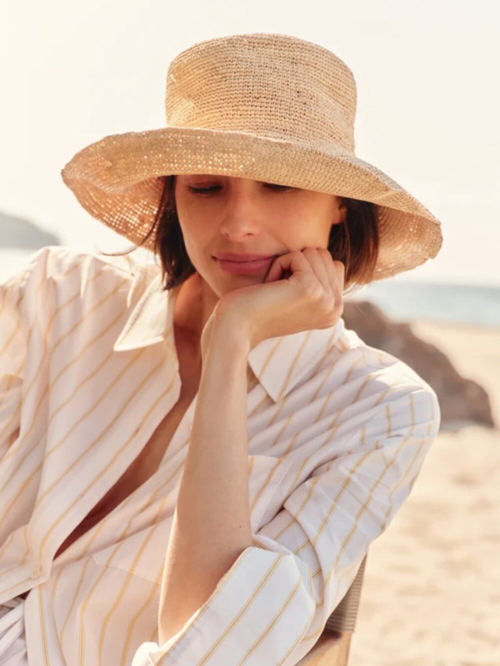 Jenni Kayne Crochet Raffia Sun Hat